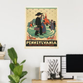 Vintage Travel Poster Promoting Pennsylvania (Thuiskantoor)