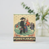 Vintage Travel Poster Promoting Pennsylvania Briefkaart (Staand voorkant)