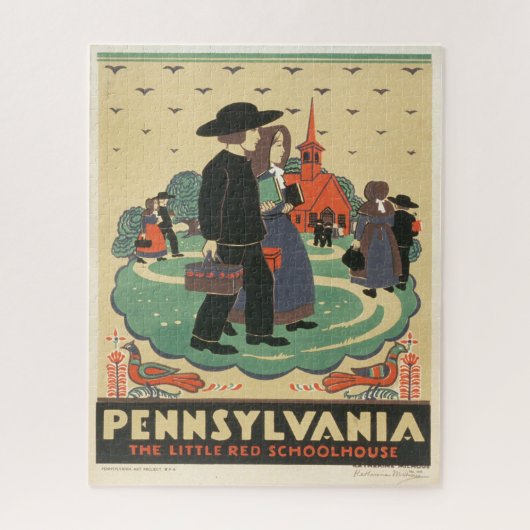 Vintage Travel Poster Promoting Pennsylvania Legpuzzel (Verticaal)