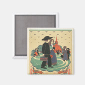 Vintage Travel Poster Promoting Pennsylvania Magneet (Voorkant / Achterkant)