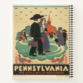 Vintage Travel Poster Promoting Pennsylvania Notitieboek (Achterkant)