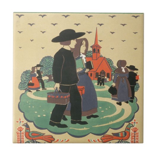 Vintage Travel Poster Promoting Pennsylvania Tegeltje (Voorkant)