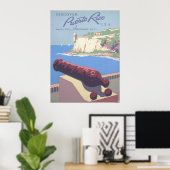 Vintage Travel Poster Promoting Puerto Rico (Thuiskantoor)