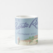 Vintage Travel Poster Promoting Puerto Rico Koffiemok (Center)