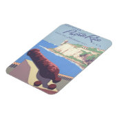 Vintage Travel Poster Promoting Puerto Rico Magneet (Linkerzijde)