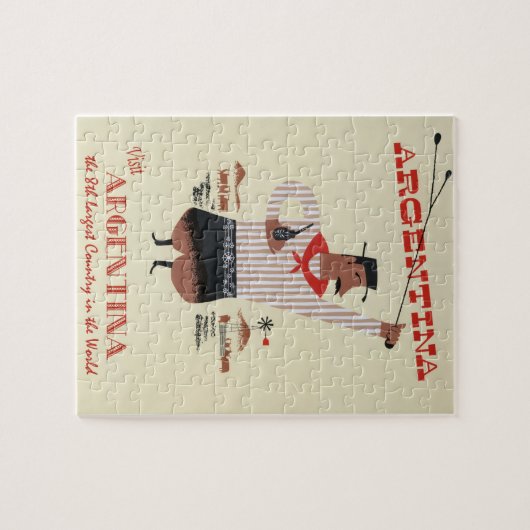 Vintage Travel Poster Puzzle Legpuzzel (Horizontaal)