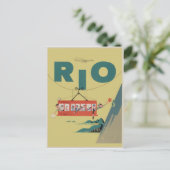 Vintage Travel Poster Rio Briefkaart (Staand voorkant)