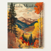 Vintage Travel Poster Rocky Mountain, aanpasbaar Planner (Achterkant)