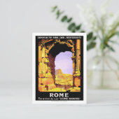 Vintage Travel Poster, Rome Briefkaart (Staand voorkant)