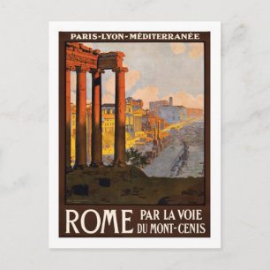 Vintage Travel Poster, Rome Briefkaart
