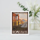 Vintage Travel Poster, Rome Briefkaart (Staand voorkant)