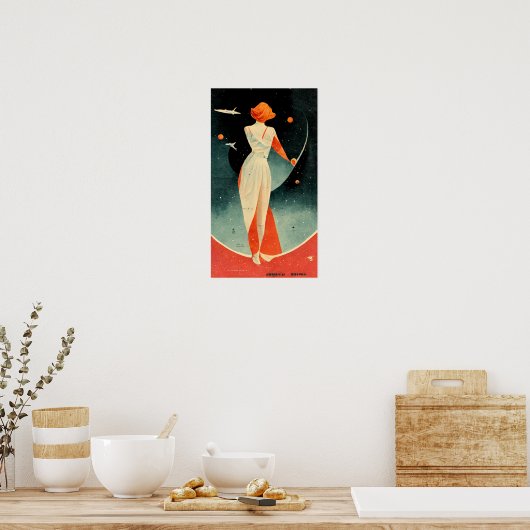 Vintage Travel Poster. Ruimte Poster (Keuken)