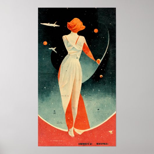 Vintage Travel Poster. Ruimte Poster (Voorkant)