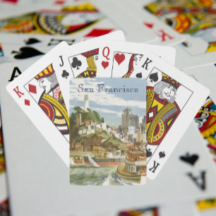 Vintage Travel Poster San Francisco Bay Ferry Boat Speelkaarten
