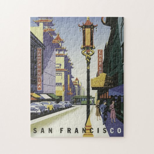 Vintage Travel Poster San Francisco Legpuzzel (Verticaal)