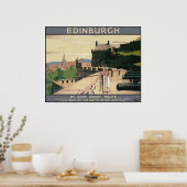 Vintage Travel Poster Scotland Edinburgh Castle (Keuken)