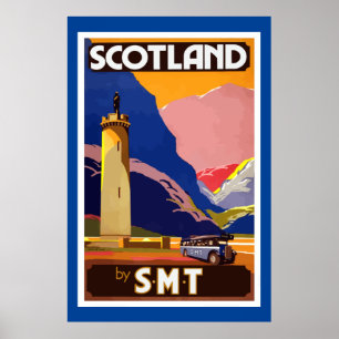 Vintage Travel Poster Scotland Painting