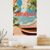 Vintage Travel Poster Senegal. (Keuken)