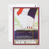 Vintage Travel Poster: Southampton New York Briefkaart (Voorkant / Achterkant)