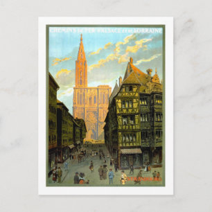 Vintage Travel Poster, Straatsburg Briefkaart