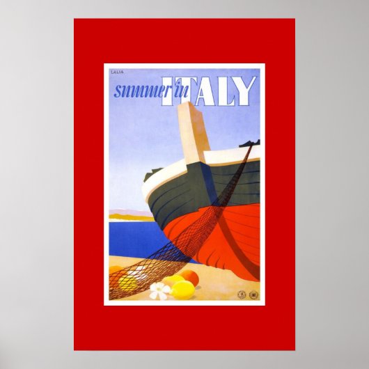 Vintage Travel Poster Summer in Italië (Voorkant)