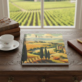 Vintage Travel Poster Toscane, aanpasbaar Notitieboek