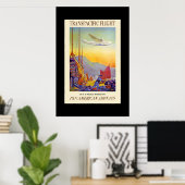 Vintage Travel Poster Transpacific (Thuiskantoor)