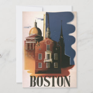 Vintage Travel Poster uit Boston, Massachusetts