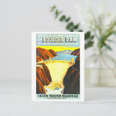 Vintage Travel Poster van Boulder Dam Briefkaart (Staand voorkant)