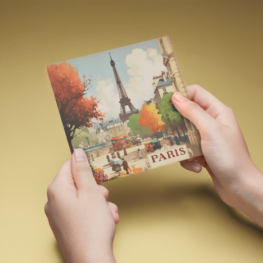 Vintage Travel Poster van de Parijse Eifeltoren