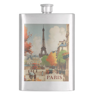 Vintage Travel Poster van de Parijse Eifeltoren Flacon