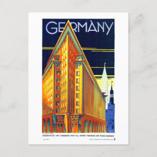 Vintage Travel Poster van Duitsland Briefkaart