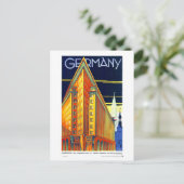 Vintage Travel Poster van Duitsland Briefkaart (Staand voorkant)