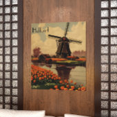 Vintage Travel Poster van Nederland, aanpasbaar