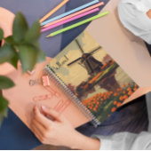 Vintage Travel Poster van Nederland, aanpasbaar Notitieboek