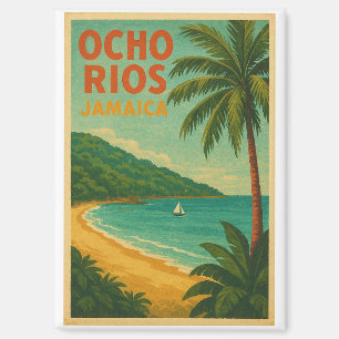 Vintage Travel Poster van Ocho Rios - Jamaica Magneet