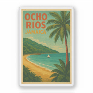 Vintage Travel Poster van Ocho Rios - Jamaica Sticker