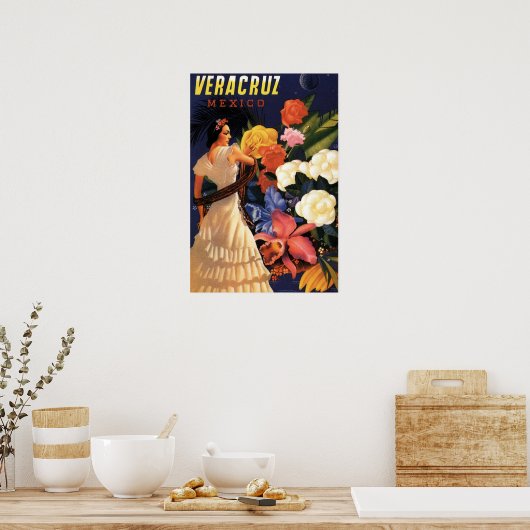Vintage Travel Poster - Veracruz Mexico (Keuken)