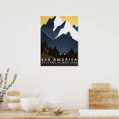 Vintage Travel Poster - Verenigde Staten (Keuken)