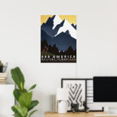 Vintage Travel Poster - Verenigde Staten (Thuiskantoor)