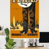 Vintage Travel Poster - Verenigde Staten (Thuiskantoor)