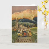 Vintage Travel Poster voor Abruzzo, Italië. Kaart (Gele Bloem)