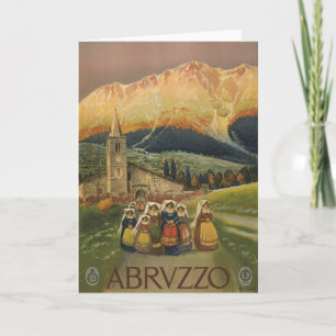 Vintage Travel Poster voor Abruzzo, Italië. Kaart