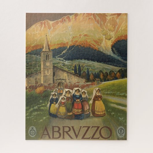 Vintage Travel Poster voor Abruzzo, Italië. Legpuzzel (Verticaal)