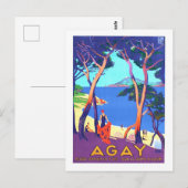 Vintage Travel Poster voor Agay, Frankrijk, Briefkaart (Voorkant / Achterkant)