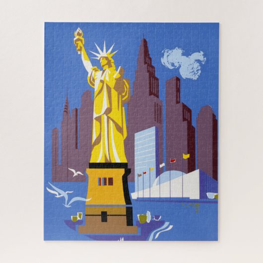 Vintage Travel Poster voor Allegheny Airlines Legpuzzel (Verticaal)