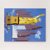 Vintage Travel Poster voor Allegheny Airlines Legpuzzel (Horizontaal)