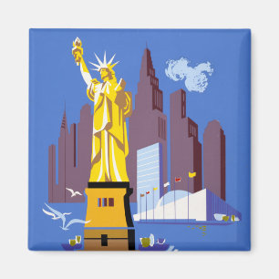 Vintage Travel Poster voor Allegheny Airlines Magneet