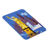 Vintage Travel Poster voor Allegheny Airlines Magneet (Rechterzijde)