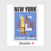 Vintage Travel Poster voor Allegheny Airlines Sticker (Vel)